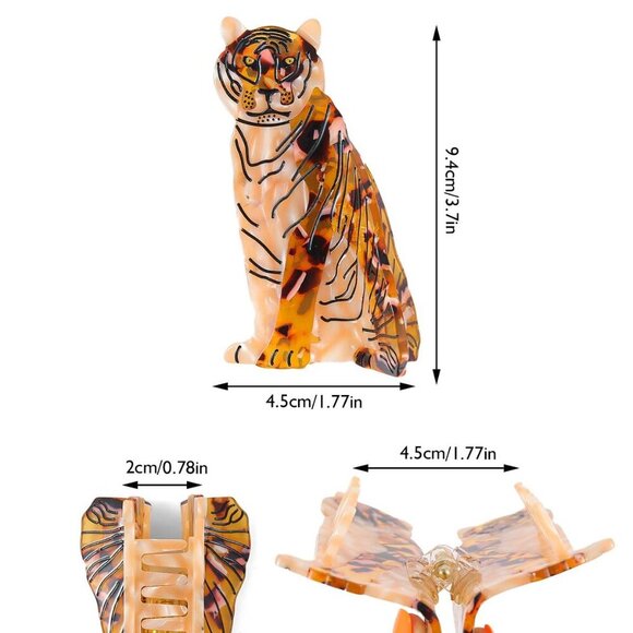 Hair Claw Clip Acetate Tortoise Shell Animal Accessory for Women Girls main image 3